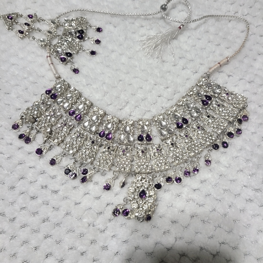 Indian Bridal Haar Choker Necklace and Tikka Set for Women